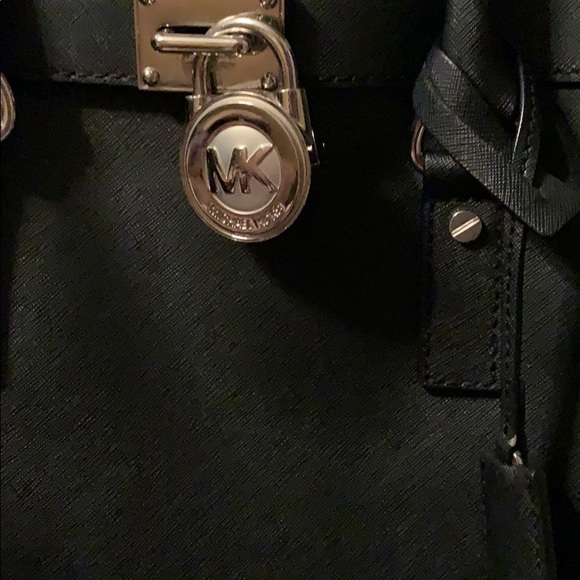Gently used Michael Kors Hamilton Large Saddiano Leather Satchel. - Picture 2 of 4